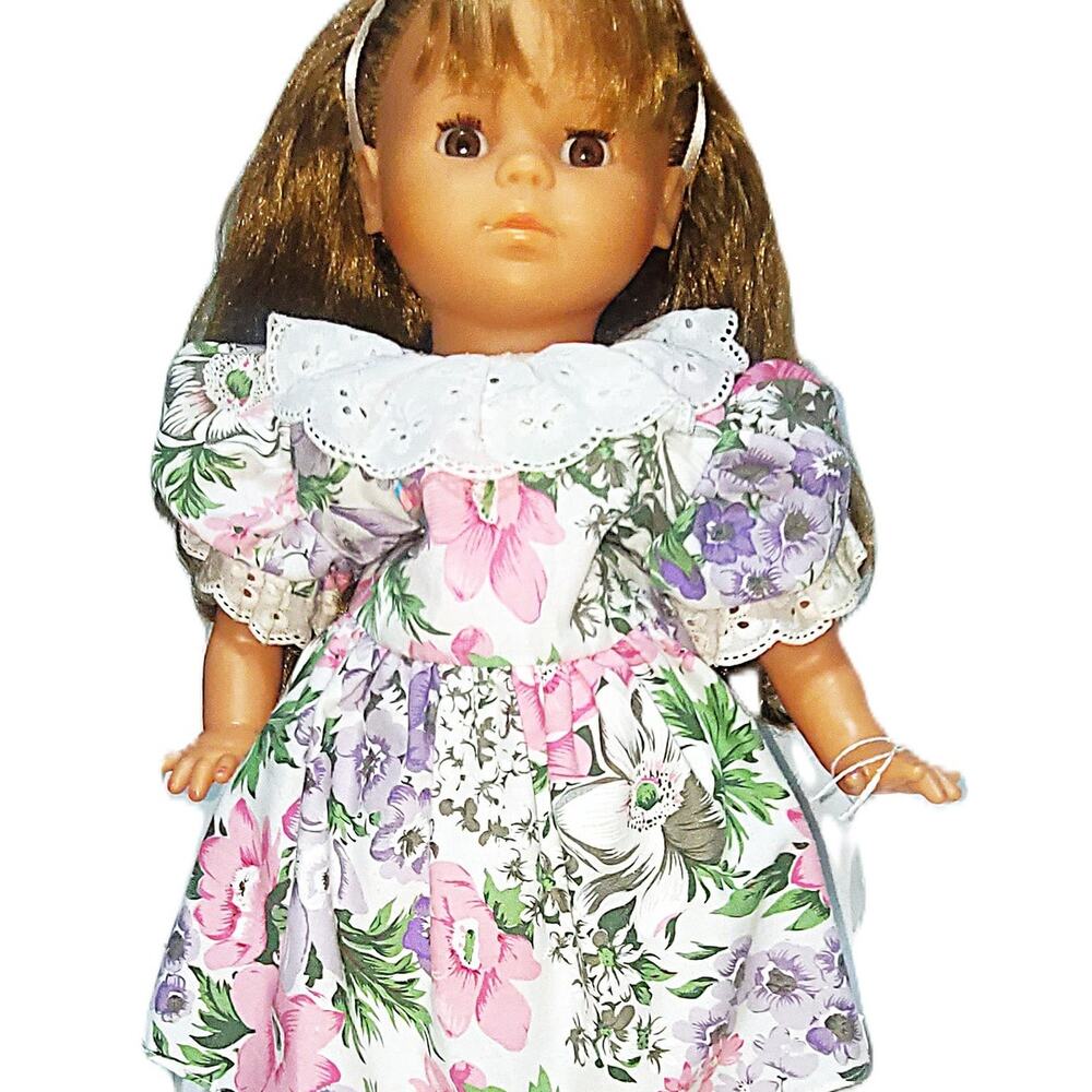 20" 1986 Vintage Brown Eyed Brunette Max Zapf Doll West Germany - Picture 4 of 15